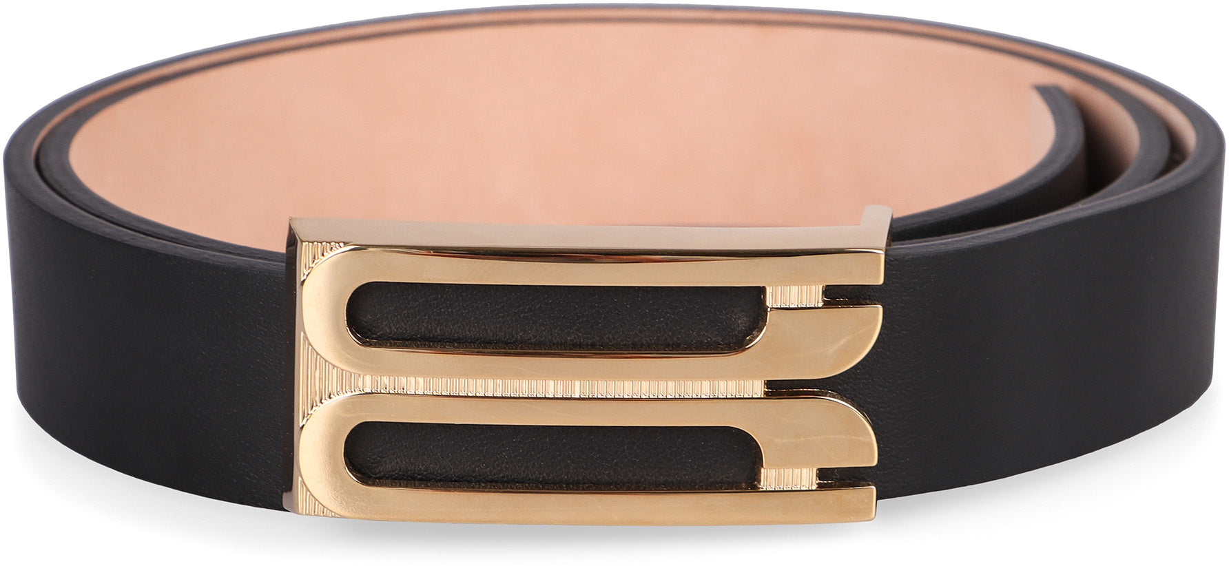 VICTORIA BECKHAM Logo Buckle Leather Belt