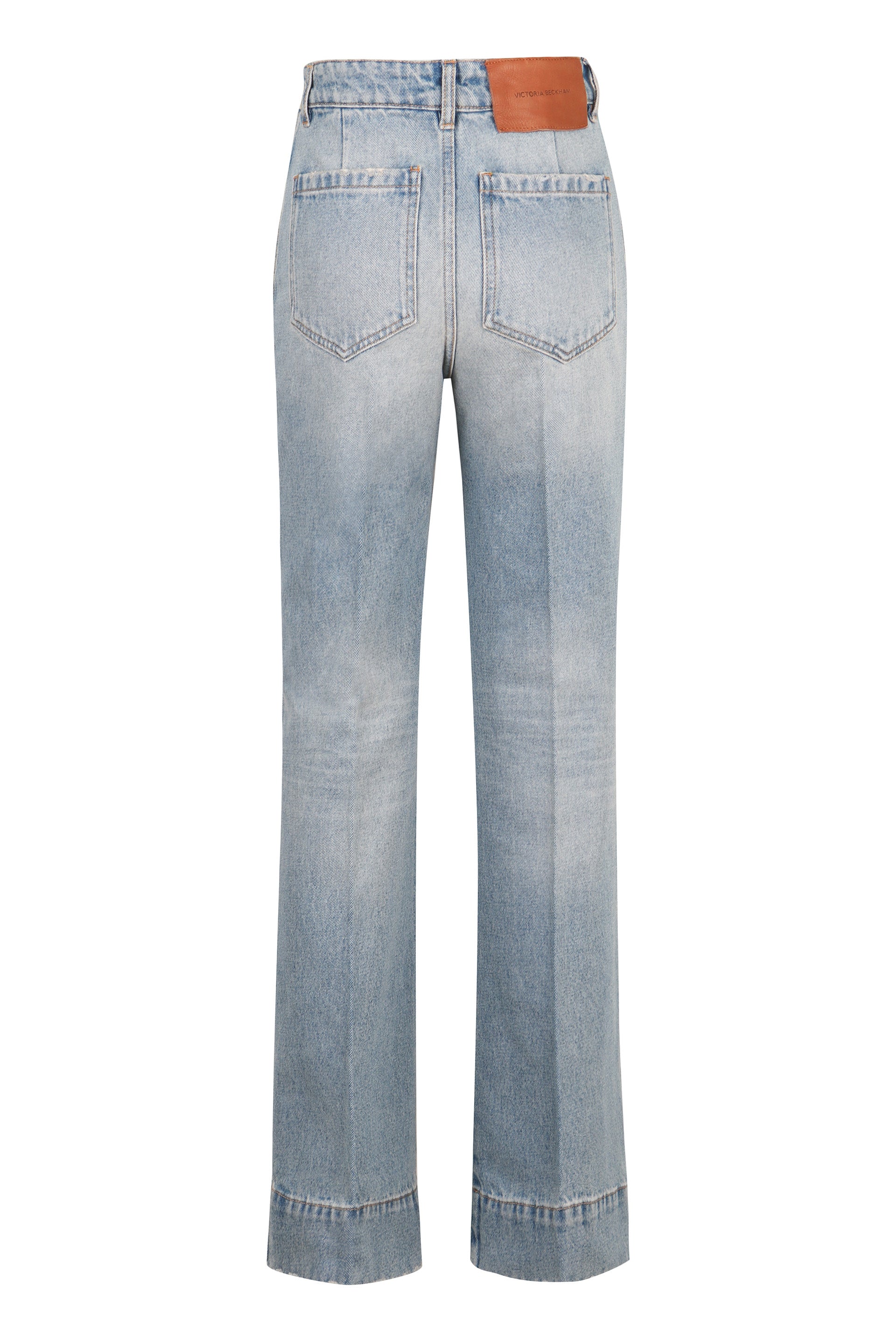 VICTORIA BECKHAM Wide Denim Jean Pants for Women