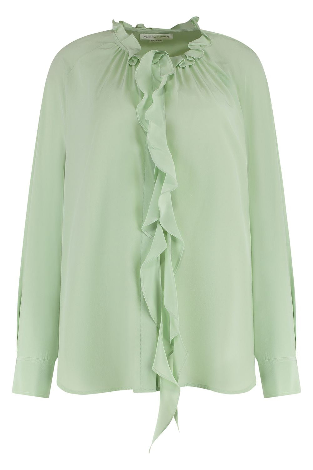 VICTORIA BECKHAM Silk Shirt with Front Ruffles