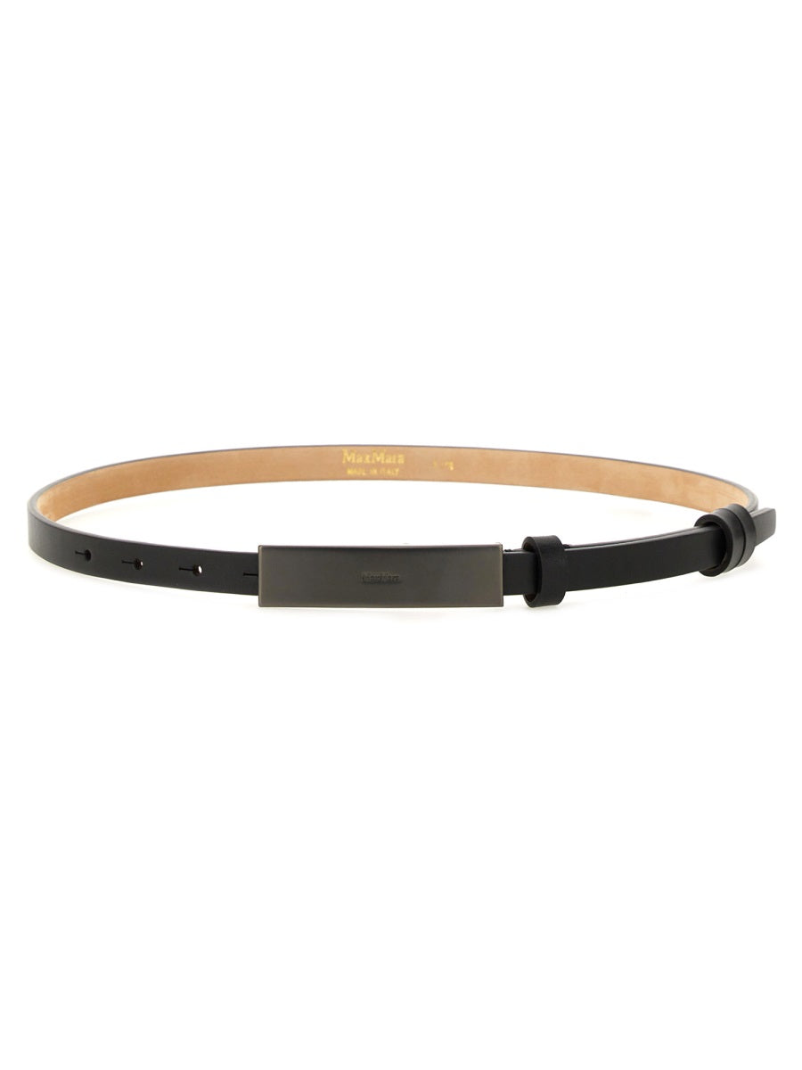 MAX MARA Luxurious Leather Belt - Newplate Style