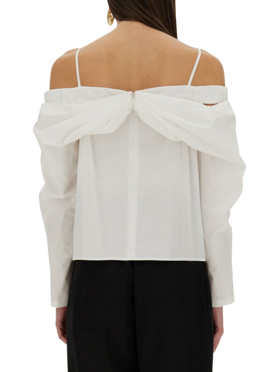 NINA RICCI Fitted Off-Shoulder Shirt (36 FR)