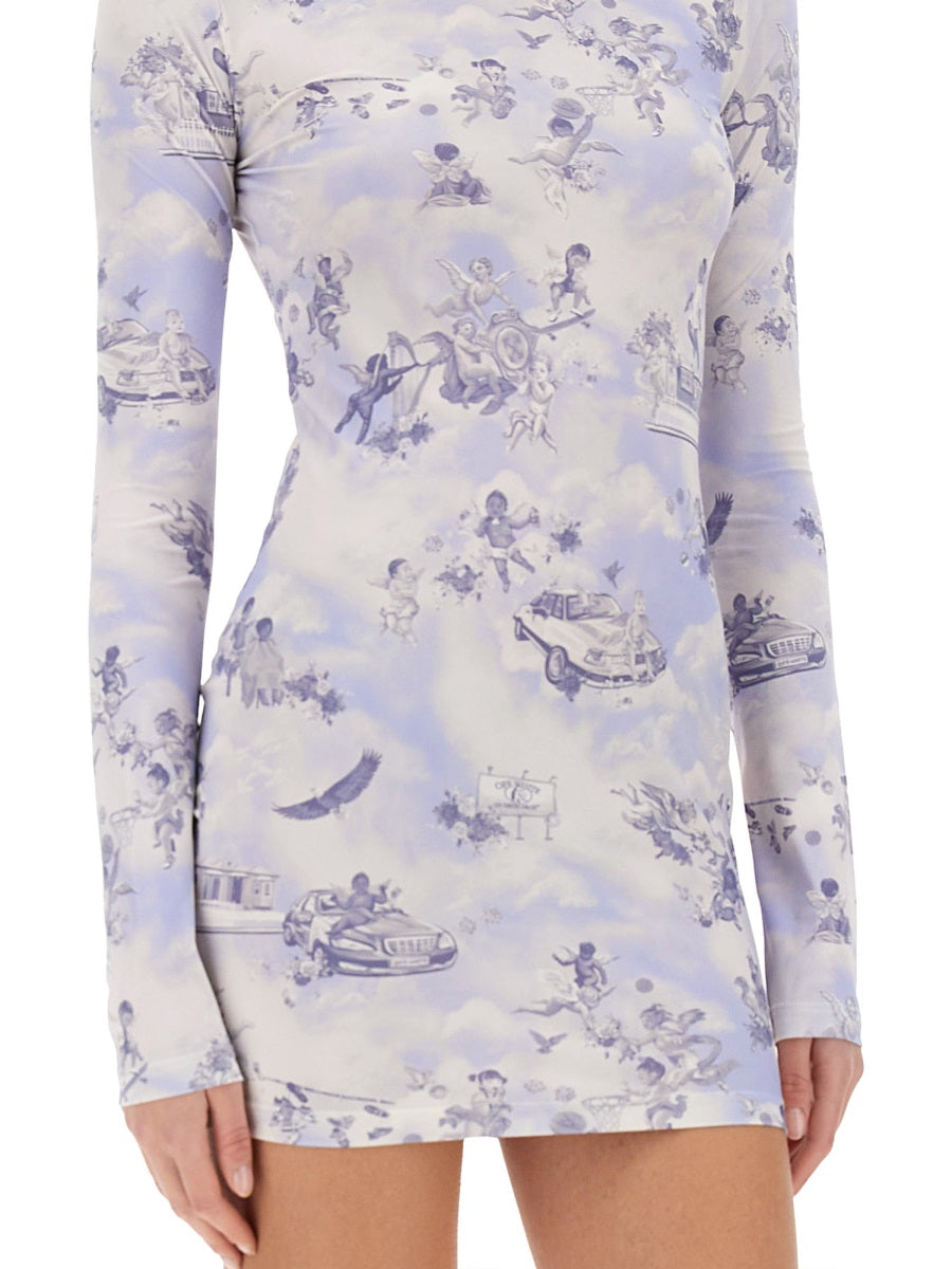 OFF-WHITE Slim Fit Serenity Mini Dress