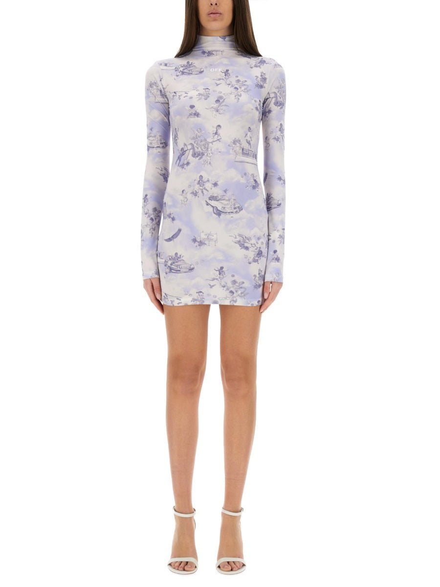 OFF-WHITE Slim Fit Serenity Mini Dress