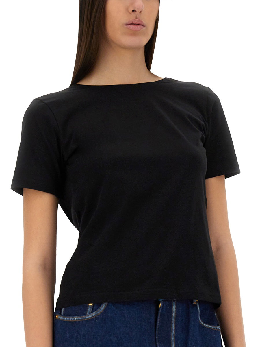 NINA RICCI Slim Fit T-Shirt with Back Neckline - Size S