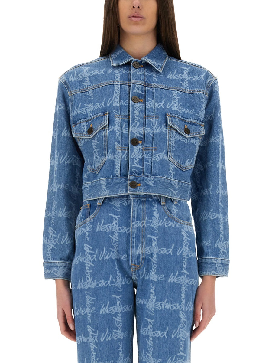 VIVIENNE WESTWOOD Cropped Jacket Marlene in Denim