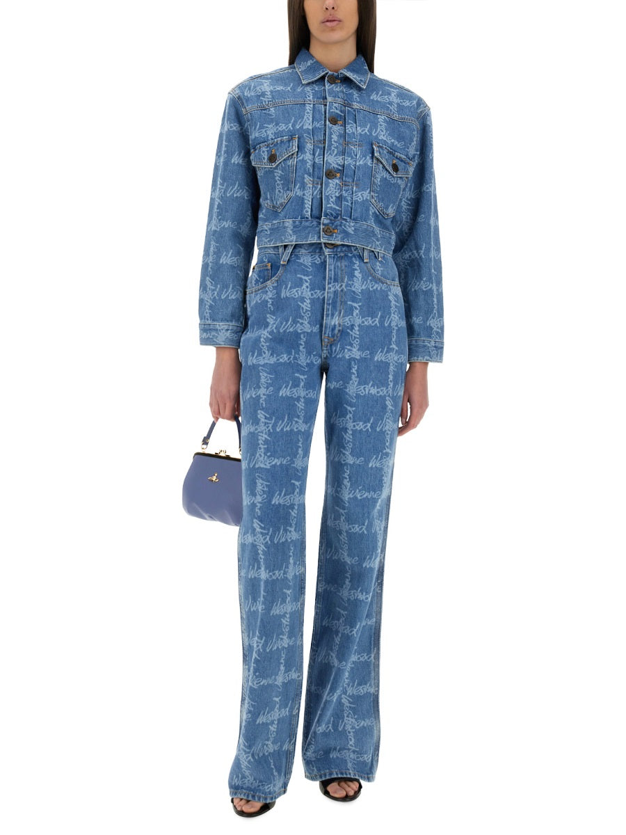 VIVIENNE WESTWOOD Cropped Jacket Marlene in Denim