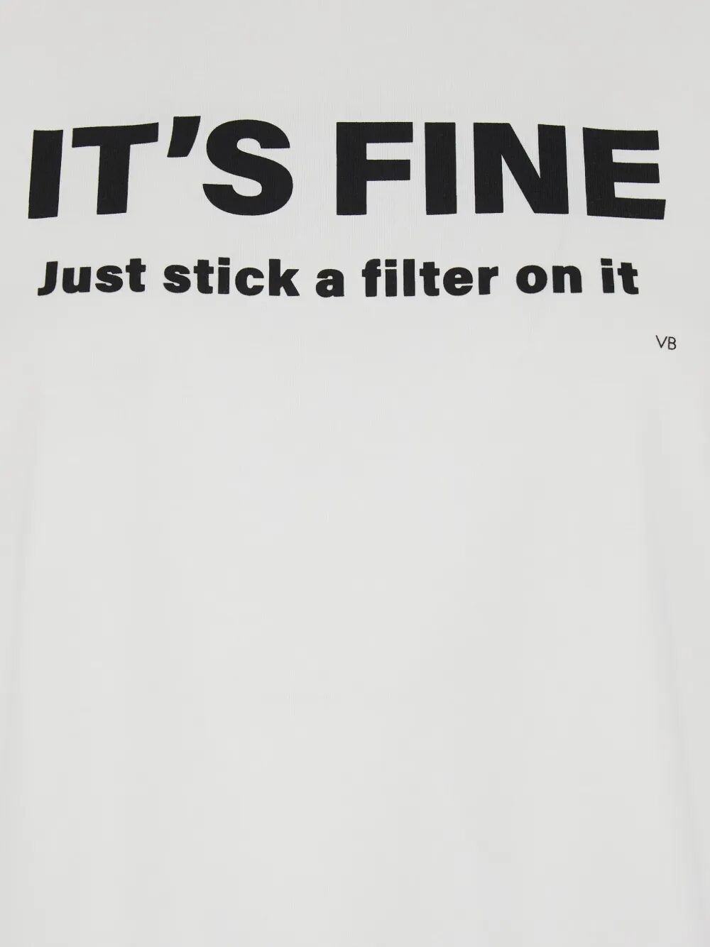 VICTORIA BECKHAM Just Stick a Filter On It Slogan T-Shirt - Relaxed Fit
