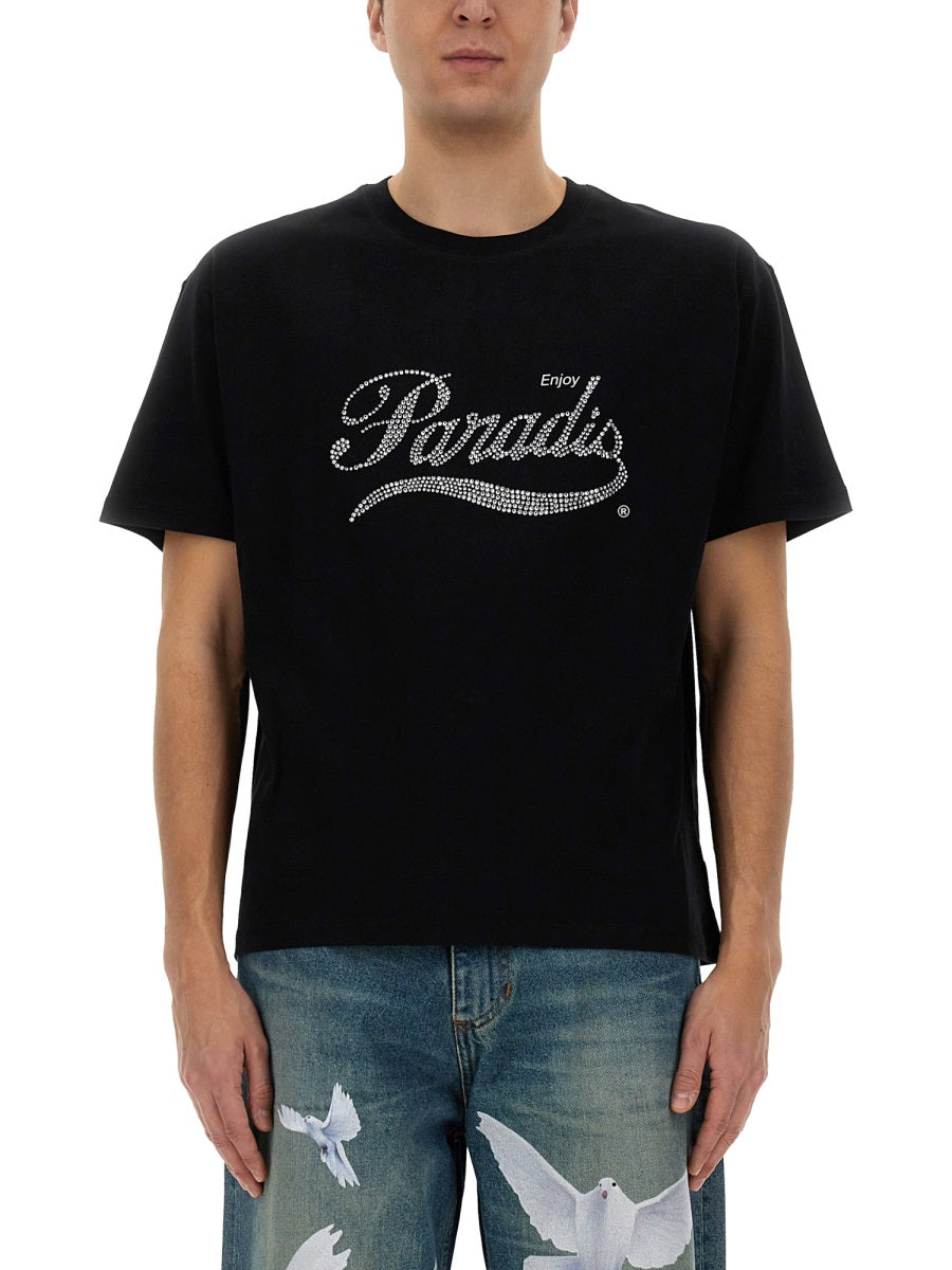 3.PARADIS Crystal Logo T-Shirt - Size L