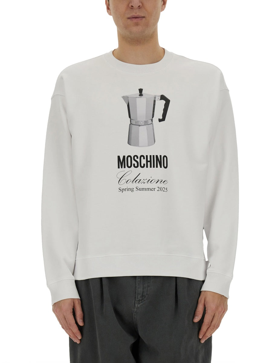 MOSCHINO Regular Fit Breakfast Sweatshirt - Size L
