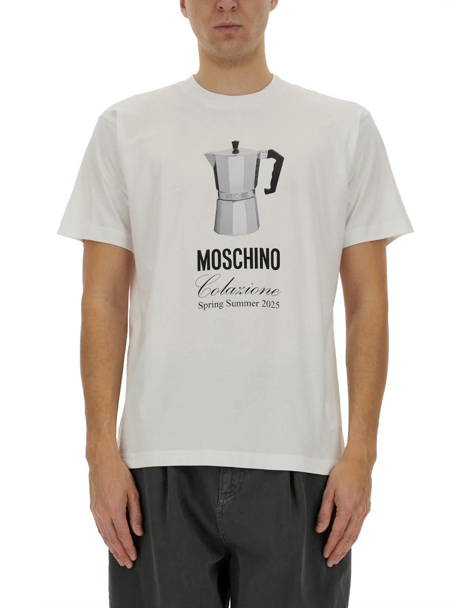 MOSCHINO Breakfast Regular Fit T-Shirt - Size L