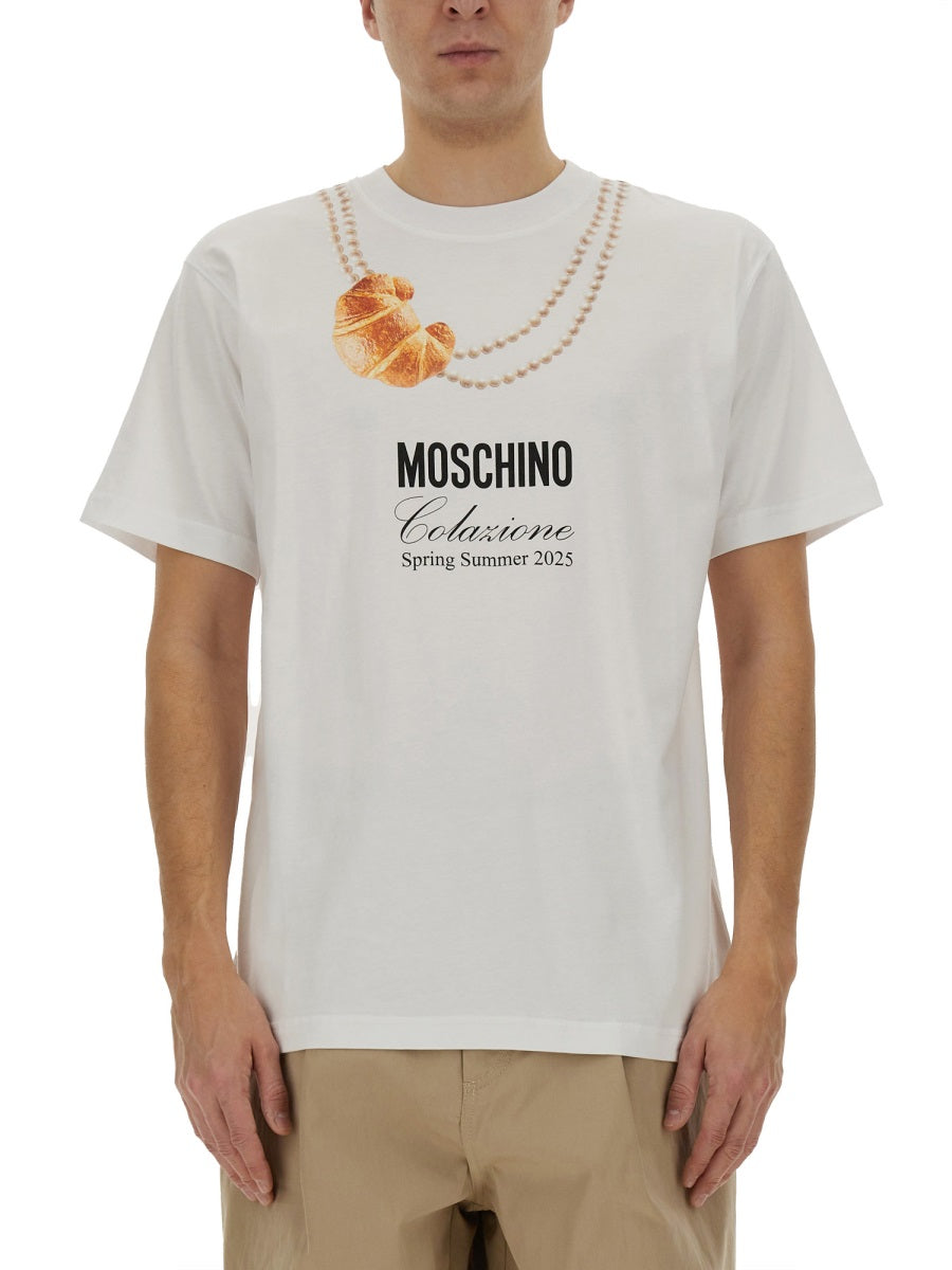 MOSCHINO Breakfast T-Shirt with Necklace for Men