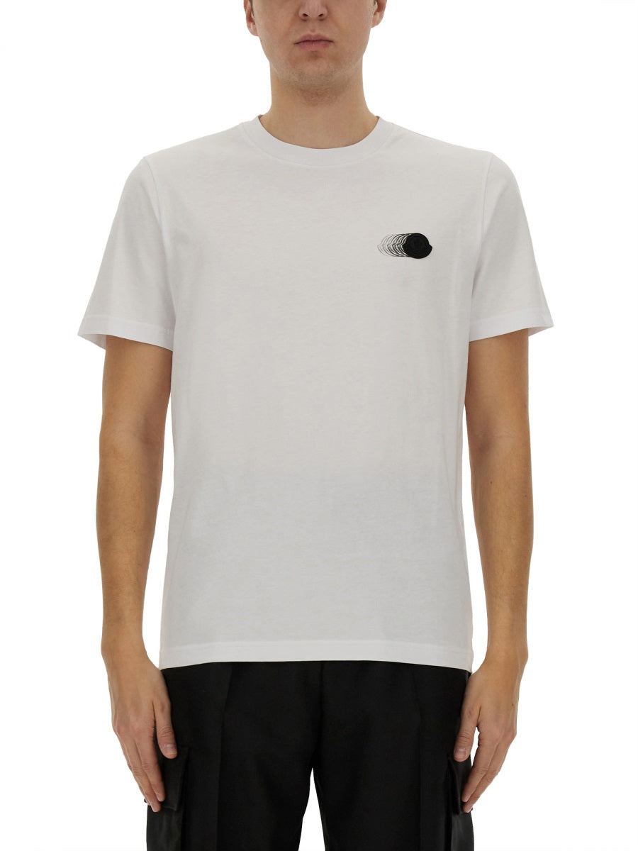 MONCLER Classic Logo Print T-Shirt - Size L