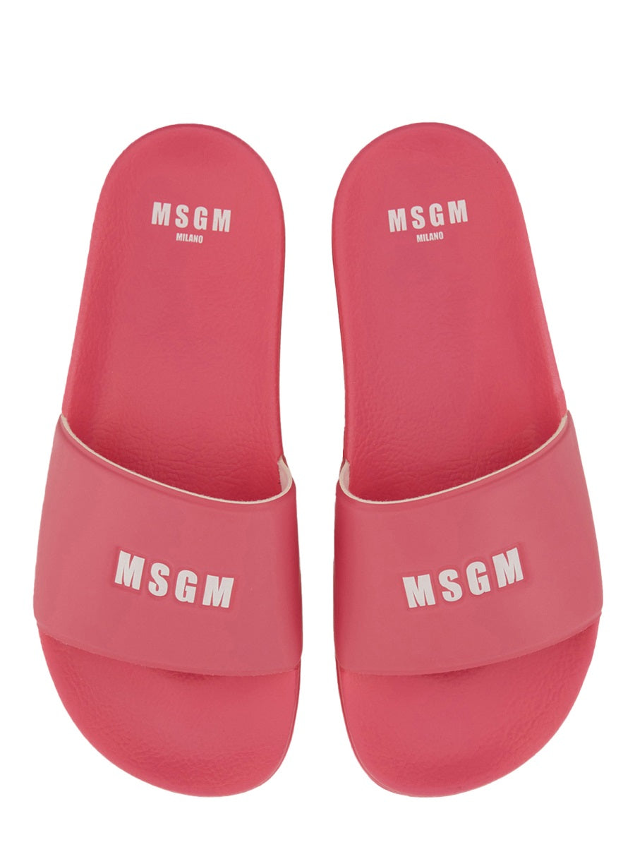 MSGM Slide Sandal with Logo