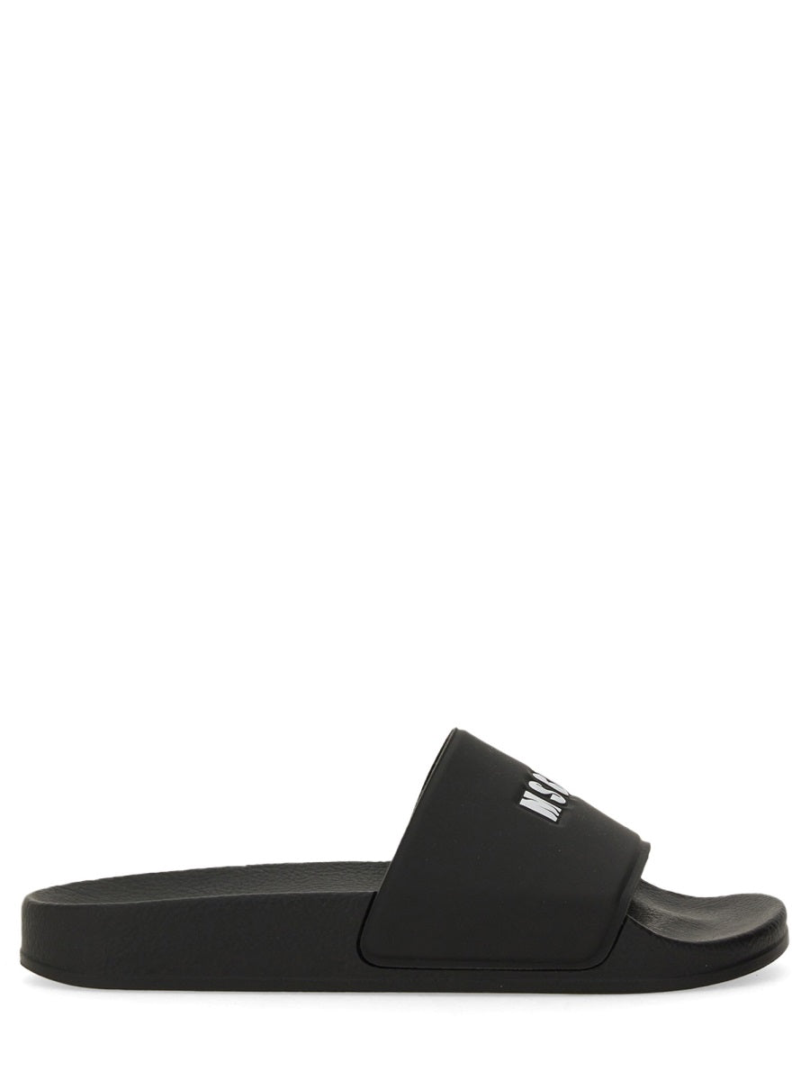 MSGM Slide Sandal with Logo