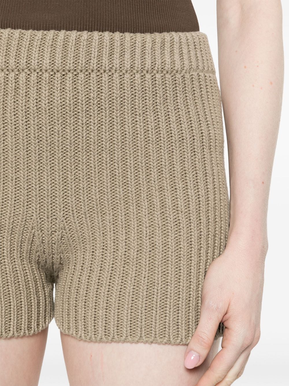 MAX MARA High-Waisted Knit Mini Shorts