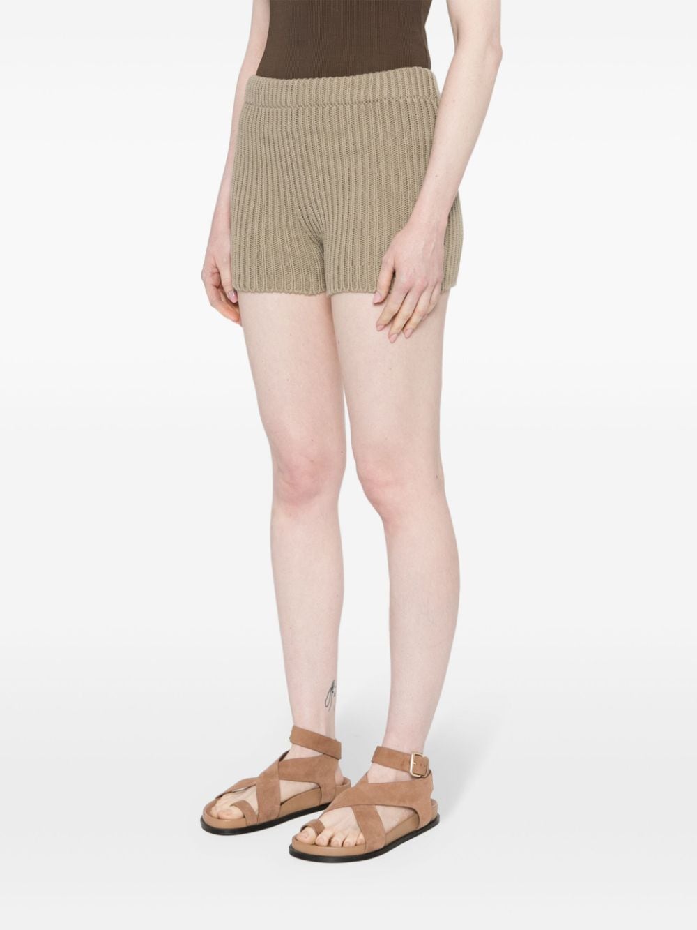 MAX MARA High-Waisted Knit Mini Shorts