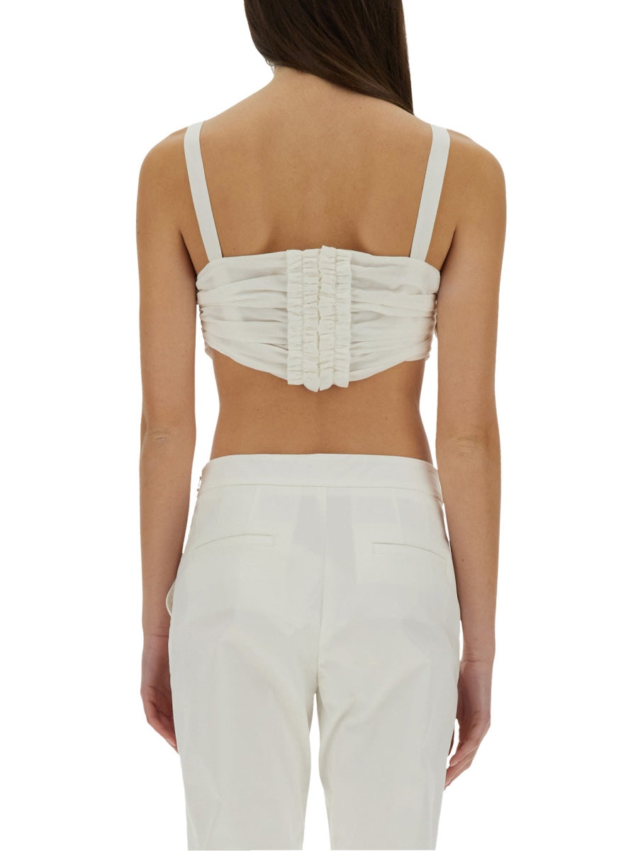 MOSCHINO Cotton and Silk Sail Crop Top - Size 40 IT