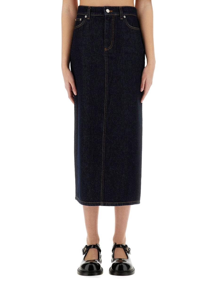 MOSCHINO Long Denim Skirt - Size 38