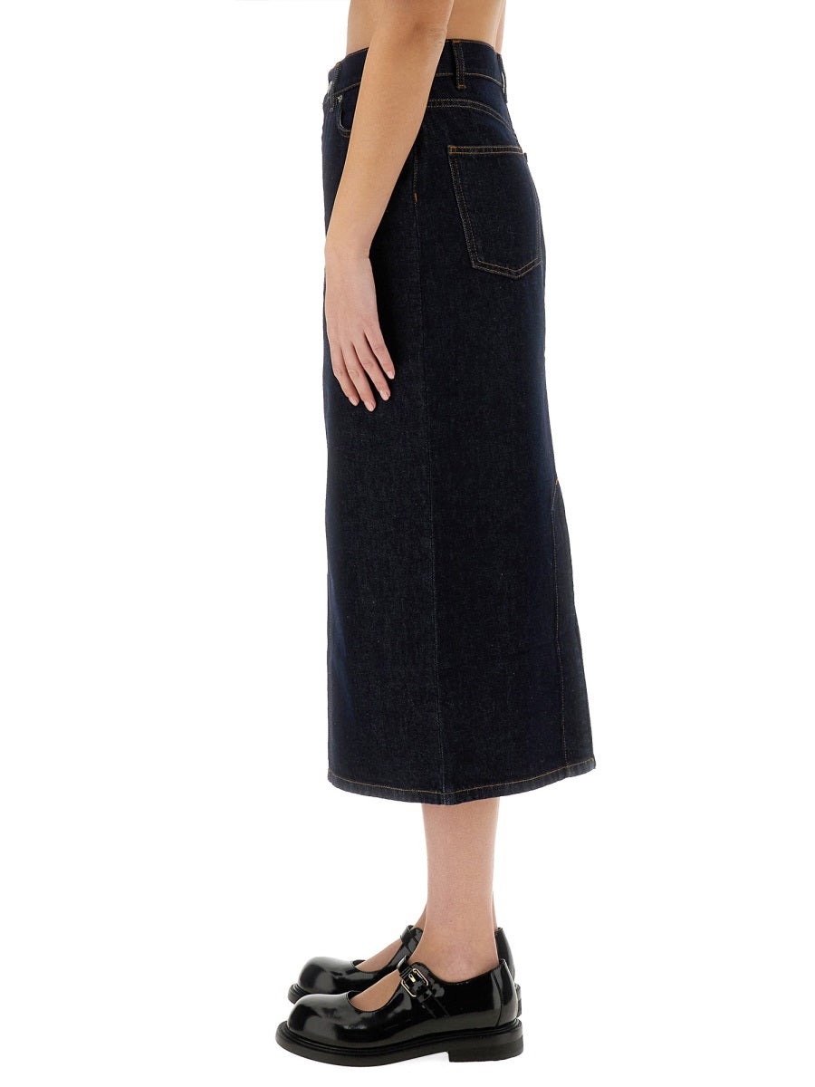 MOSCHINO Long Denim Skirt - Size 38