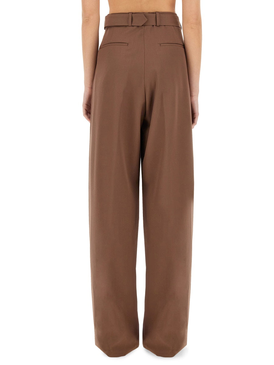 DRIES VAN NOTEN Wide-Leg Pants with Belt - Size 38