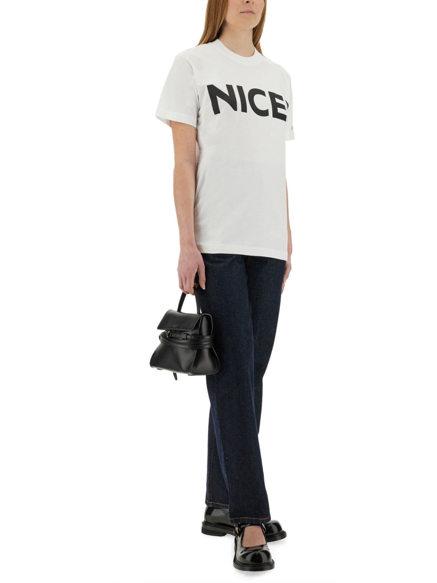 MOSCHINO Chic Women's T-Shirt with Necklace Detail