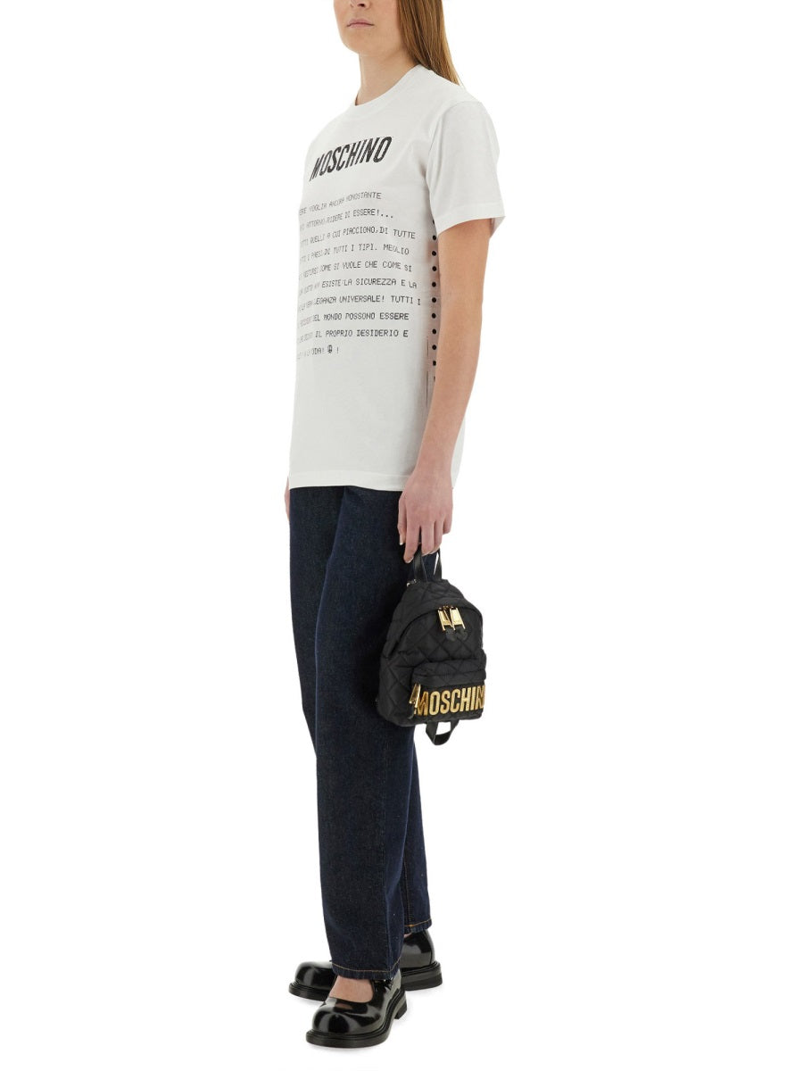 MOSCHINO Regular Fit T-Shirt with Graphic Print - Size S
