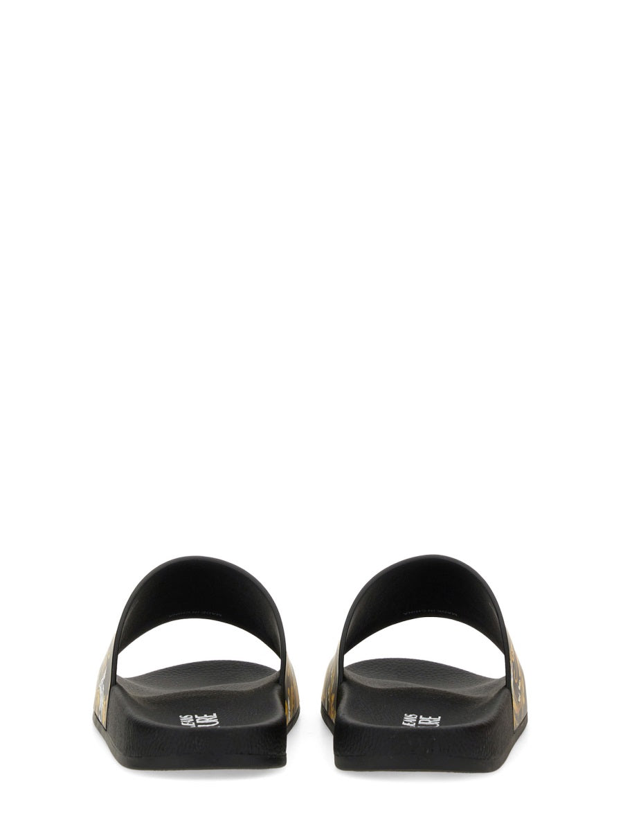 VERSACE JEANS COUTURE Slide Sandal with Logo for Men