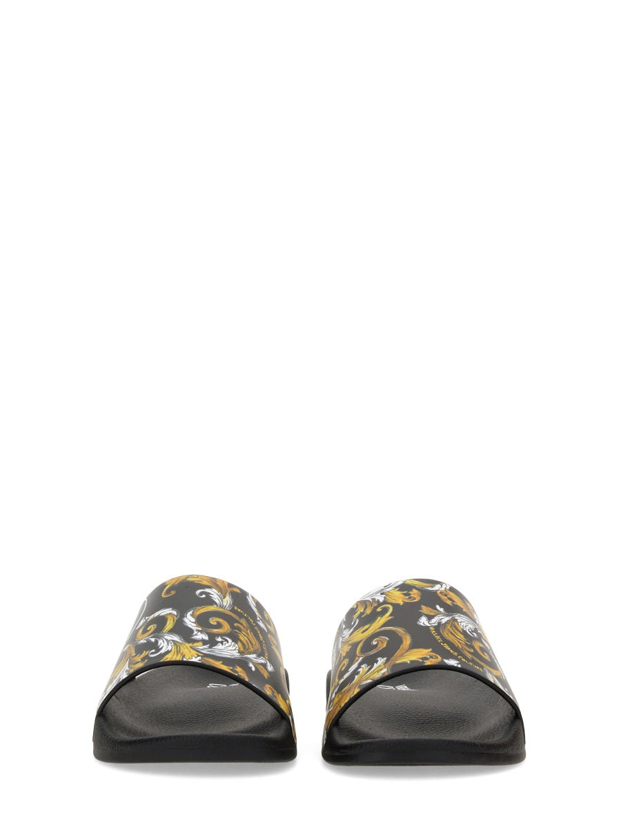 VERSACE JEANS COUTURE Slide Sandal with Logo for Men