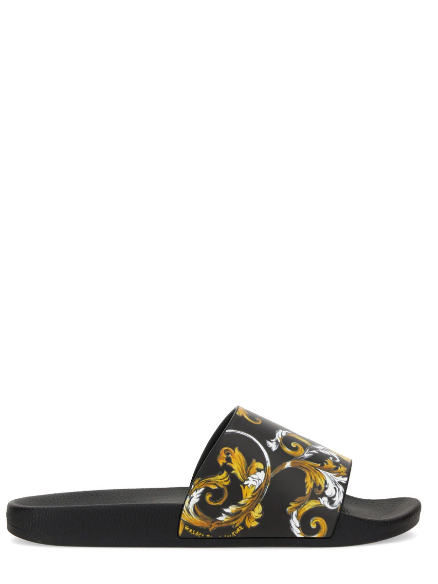 VERSACE JEANS COUTURE Slide Sandal with Logo for Men
