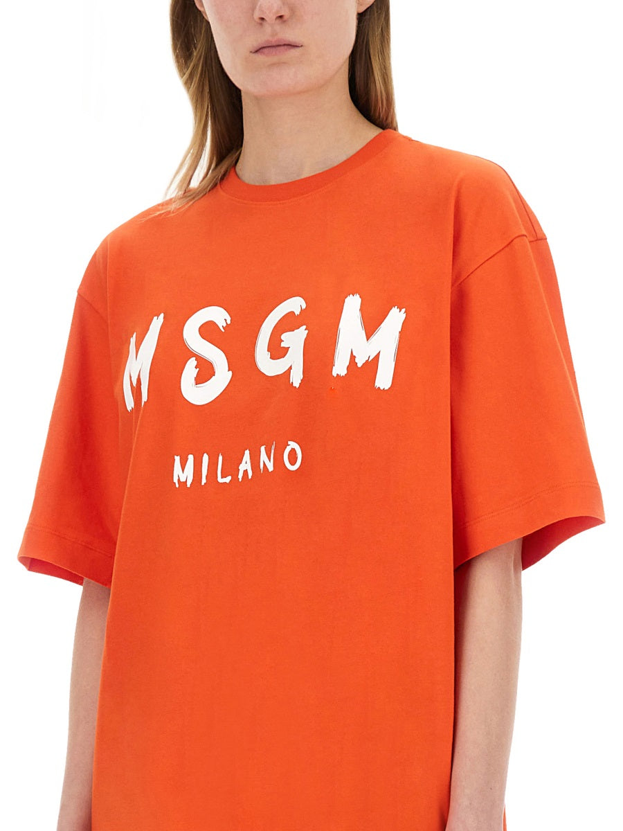 MSGM Logo Mini Dress - Regular Fit