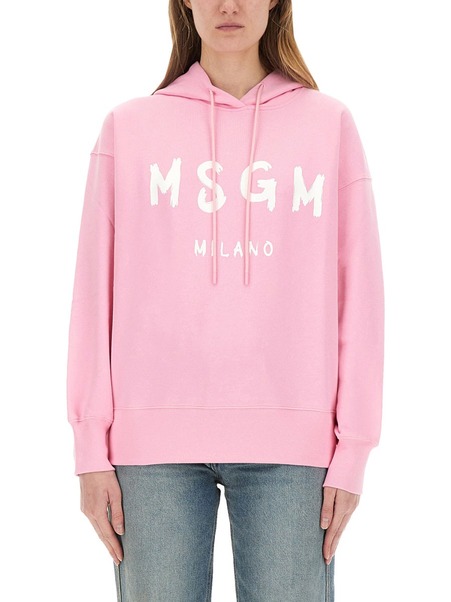 MSGM Regular Fit Logo Sweatshirt - Size S
