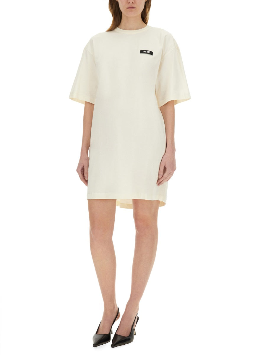 MSGM Regular Fit Mini Dress with Logo