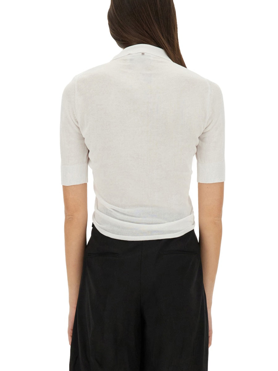 SPORTMAX Slim Fit Polo Shirt for Women - Size S