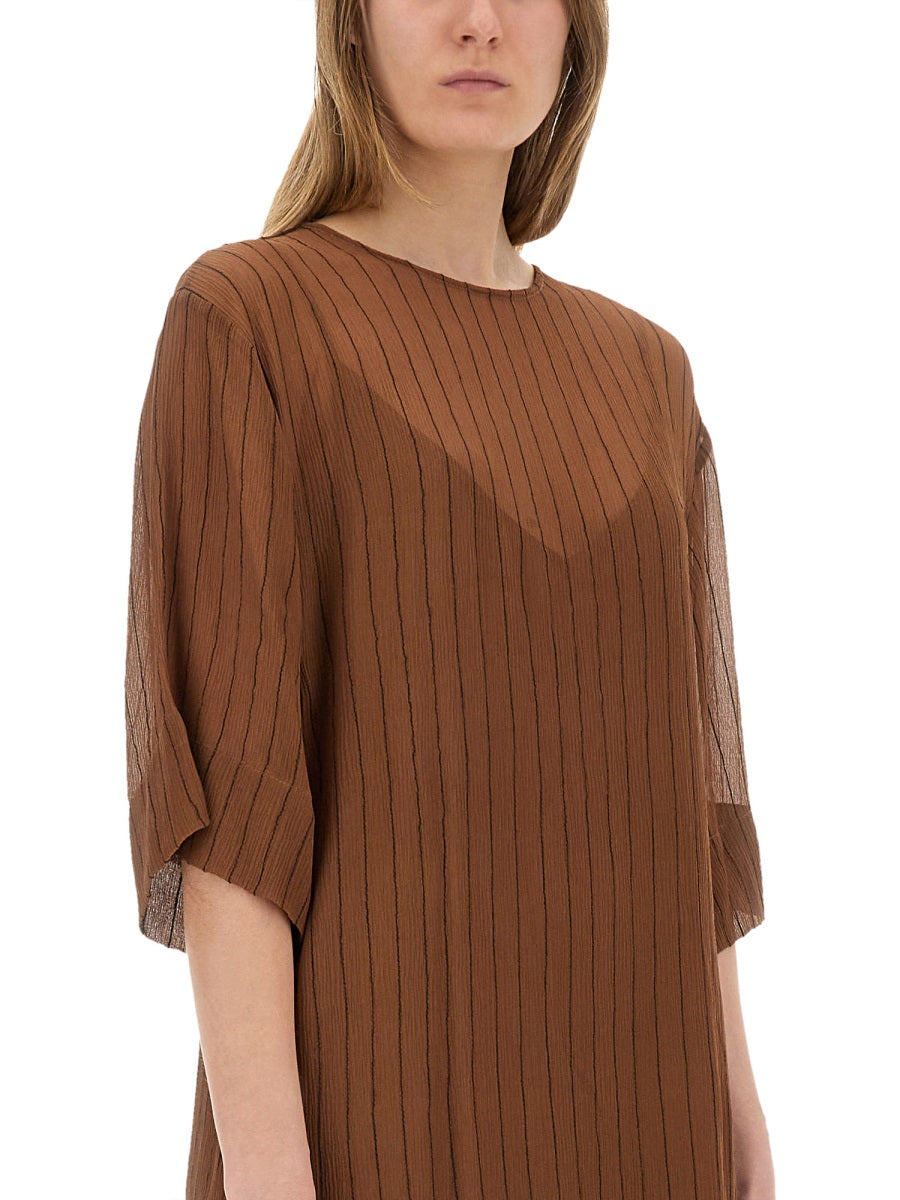 ALYSI Oversized Silk Midi Dress - Size 40