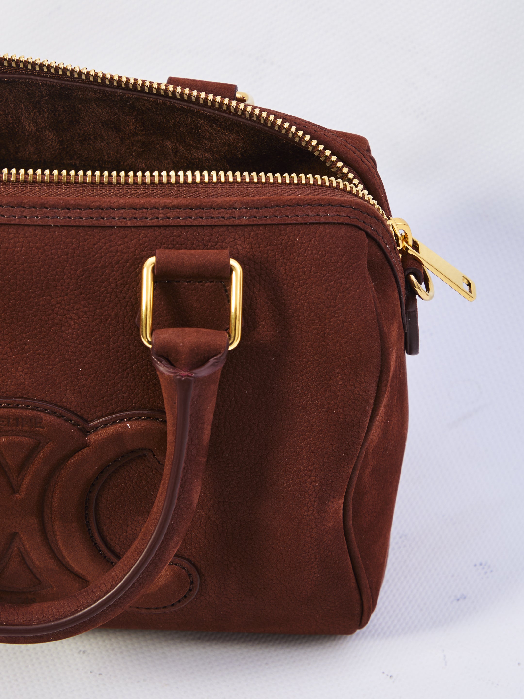 CELINE Mini Handbag with Dual Top Handles and Adjustable Strap - FW25 Collection