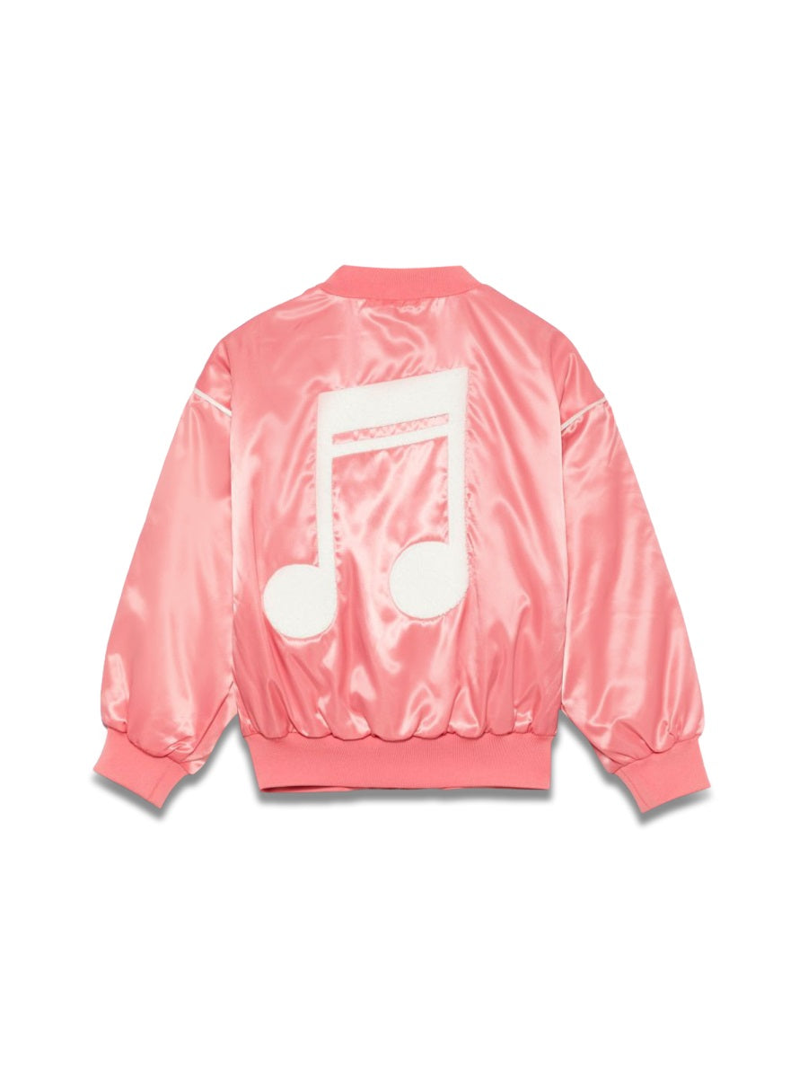 MINI RODINI Mini Chenille Baseball Jacket for Girls