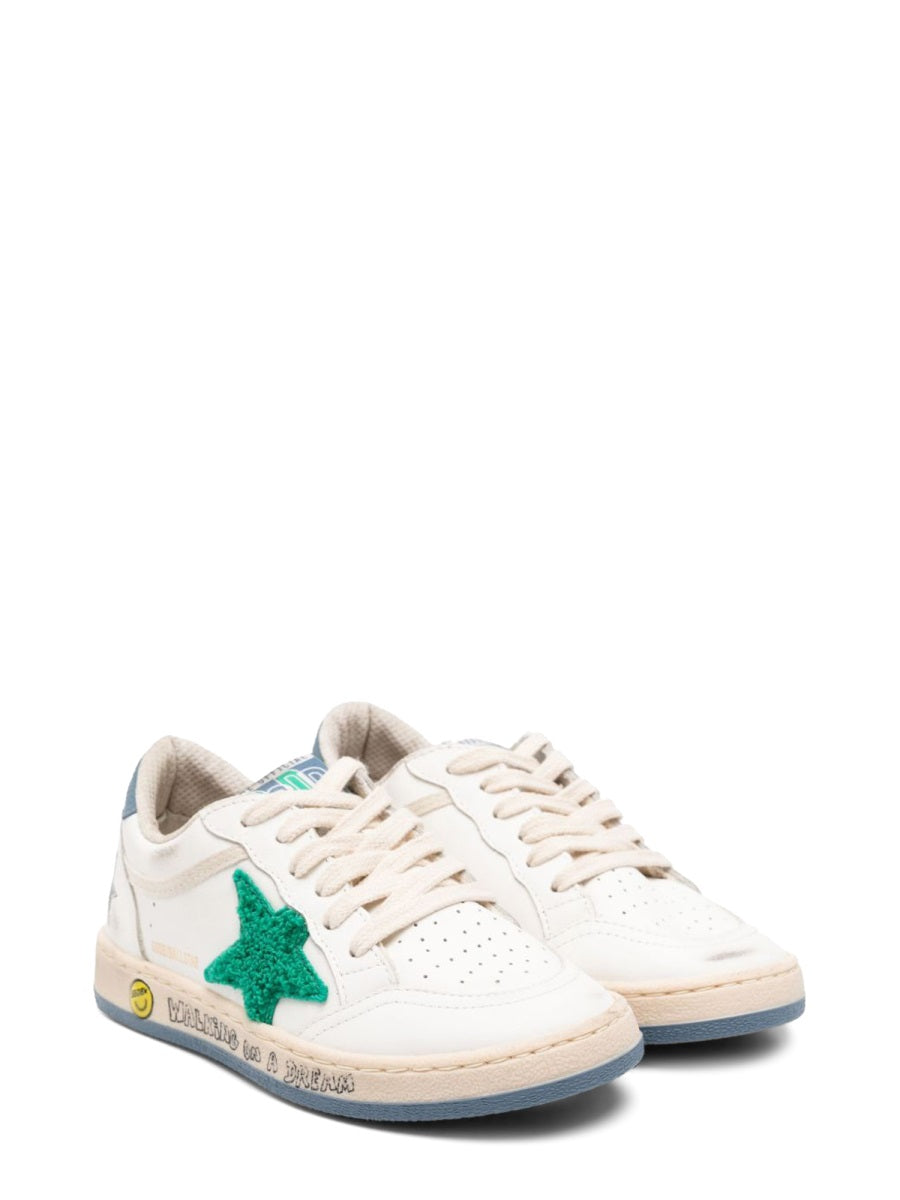 GOLDEN GOOSE Suede Leather Mini Sneakers with Star for Kids