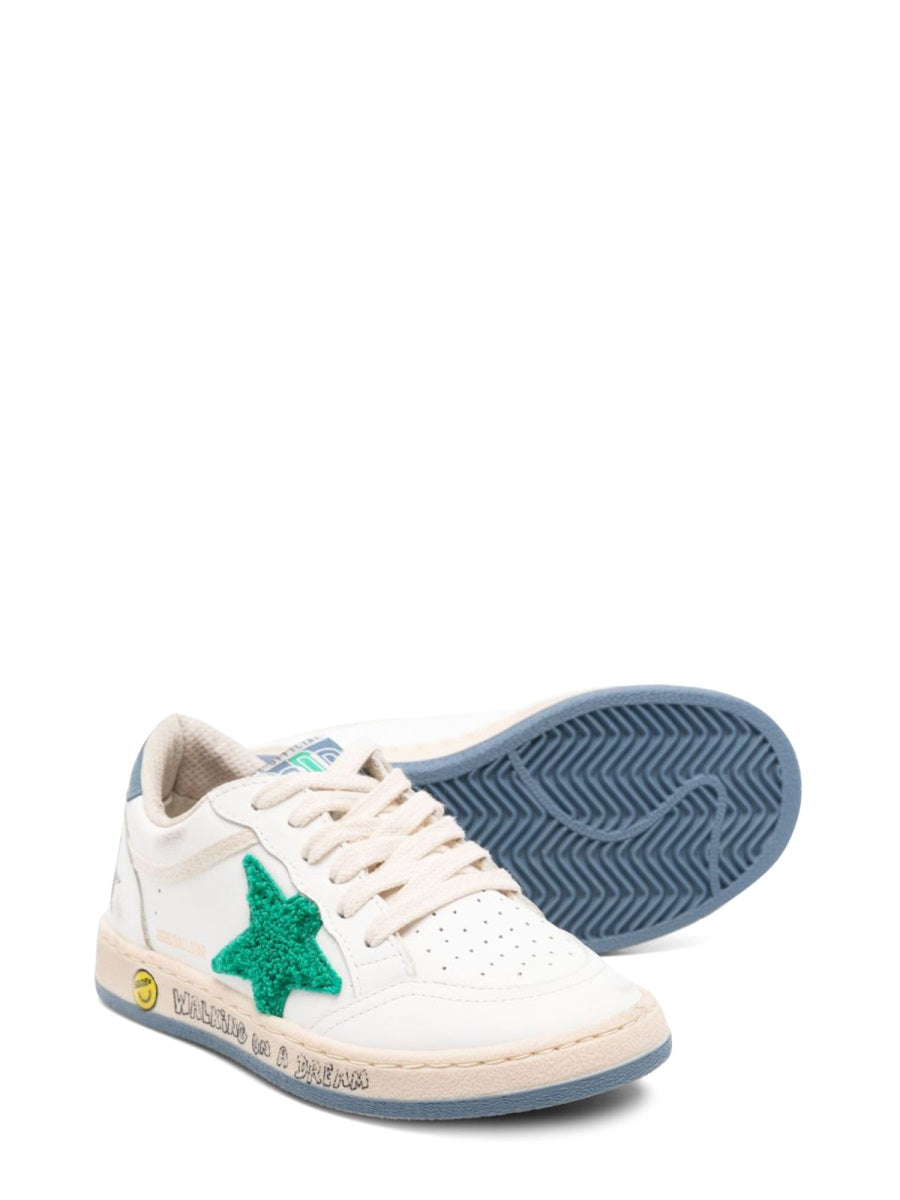 GOLDEN GOOSE Suede Leather Mini Sneakers with Star for Kids