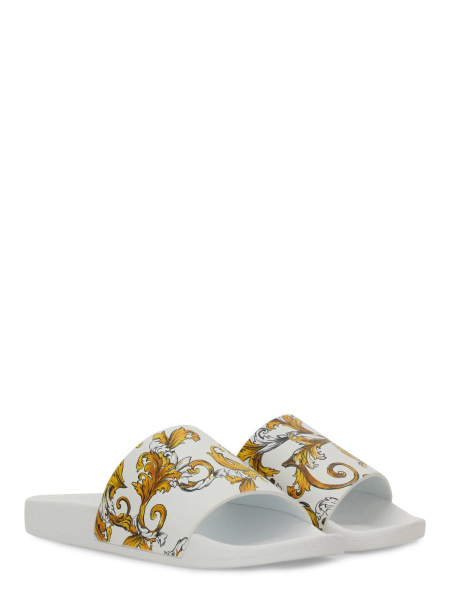 VERSACE JEANS COUTURE Slide Sandal with Logo
