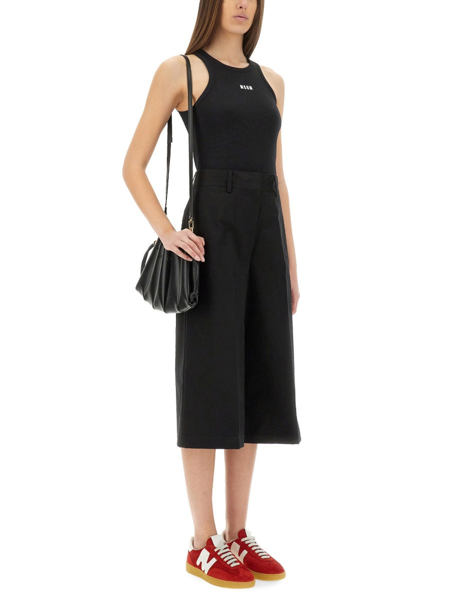 MSGM Wide-Leg Midi Trousers Size 40