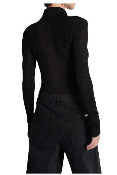 SELF-PORTRAIT Button Placket Classic Collar Long Sleeve Shirt