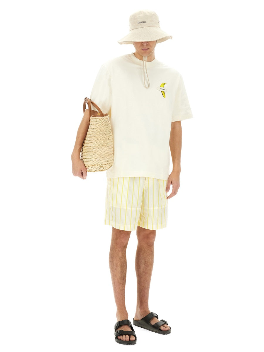 JACQUEMUS Striped Shorts for Men - SS25 Collection