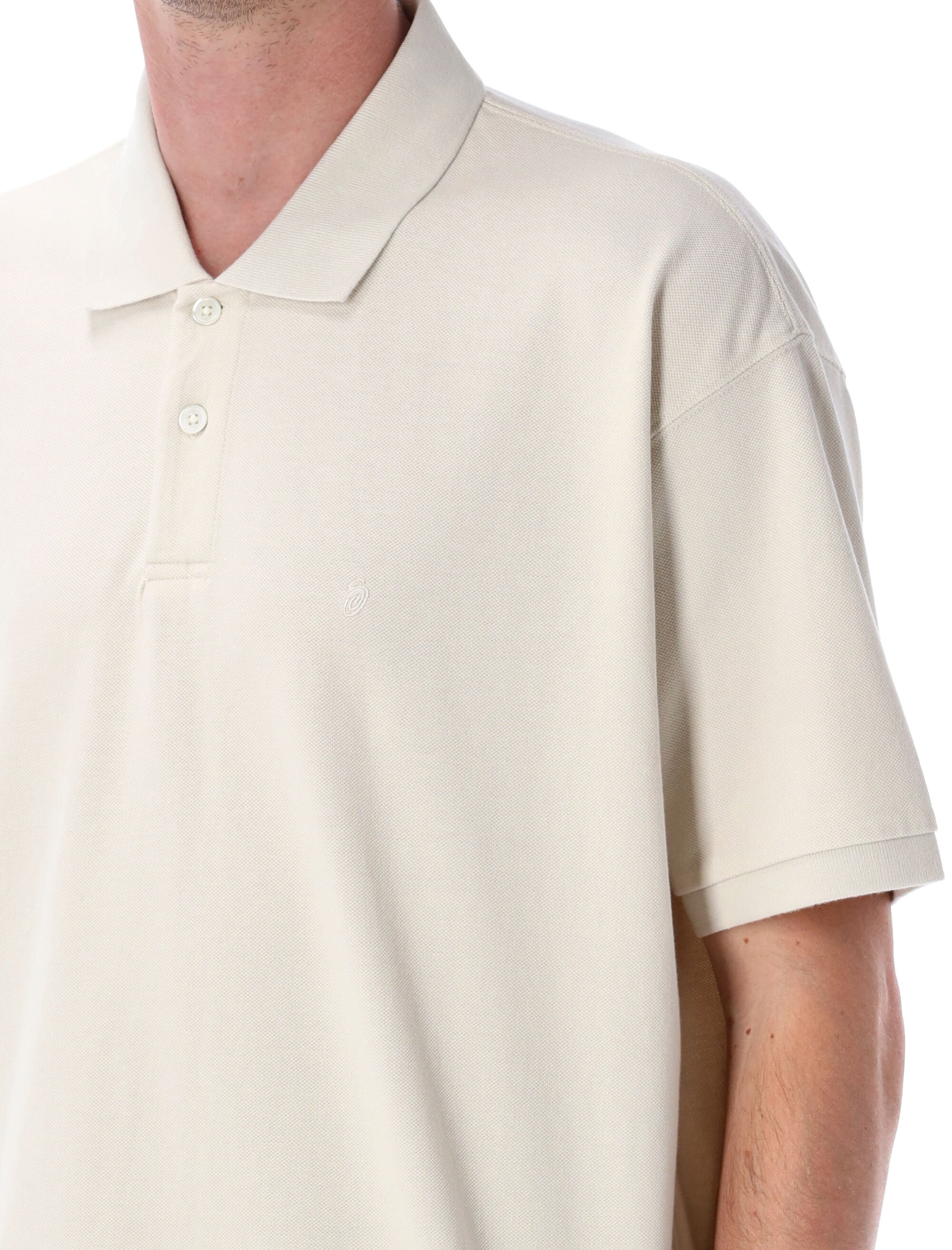 STUSSY Classic Pique Polo Shirt - Men's Loose Fit