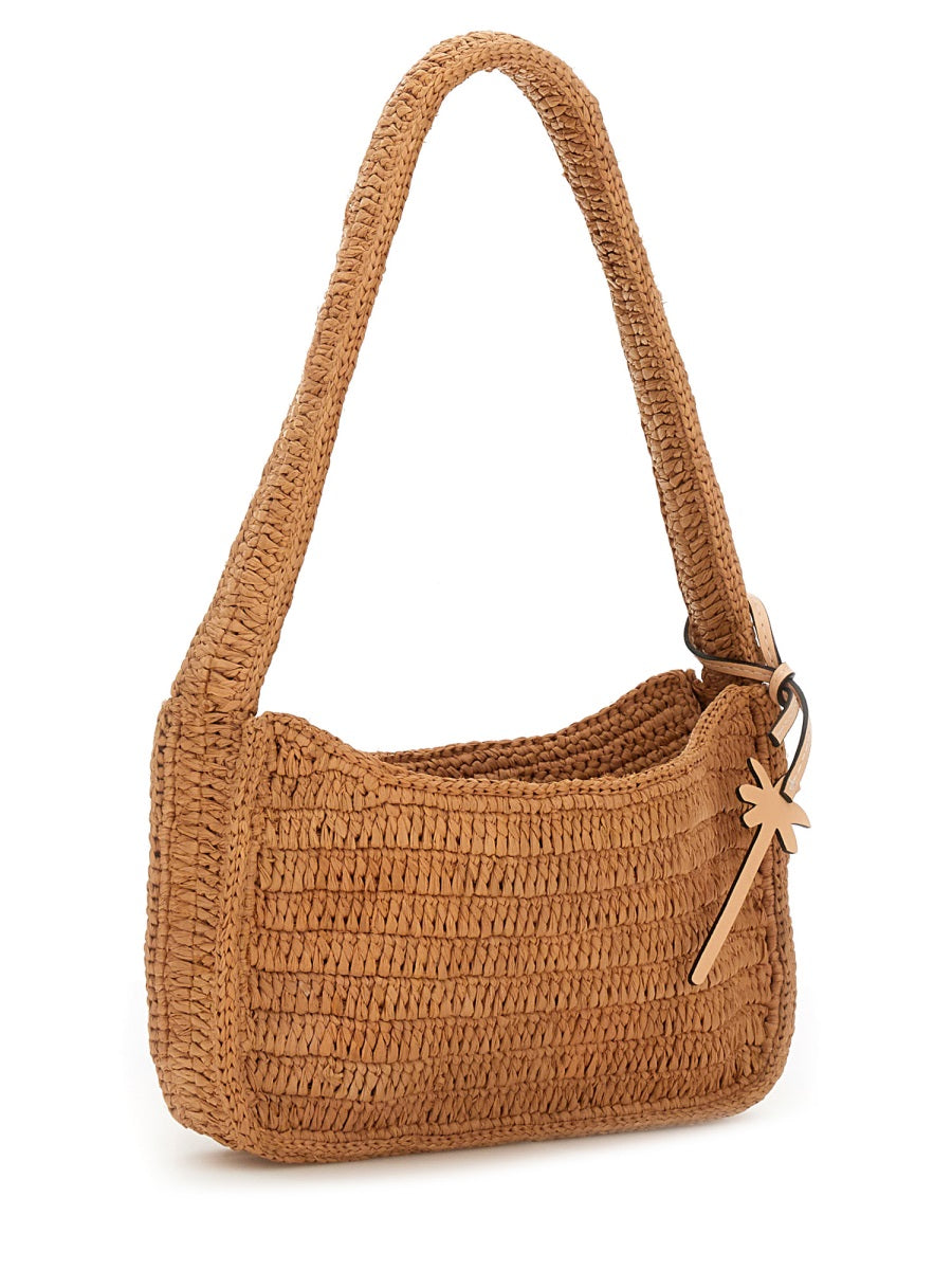 MANEBI Raffia Shoulder Handbag