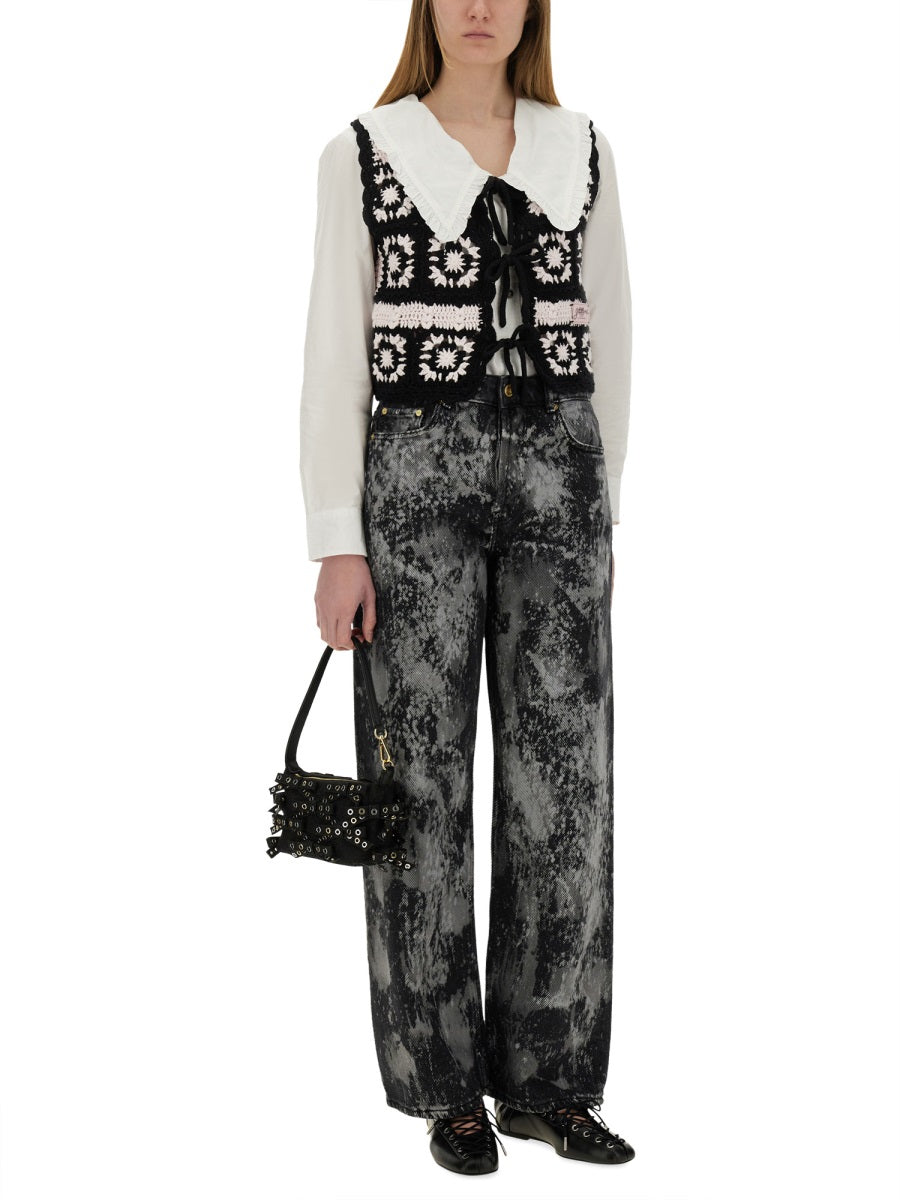 GANNI Crochet Knit Vest - Size S