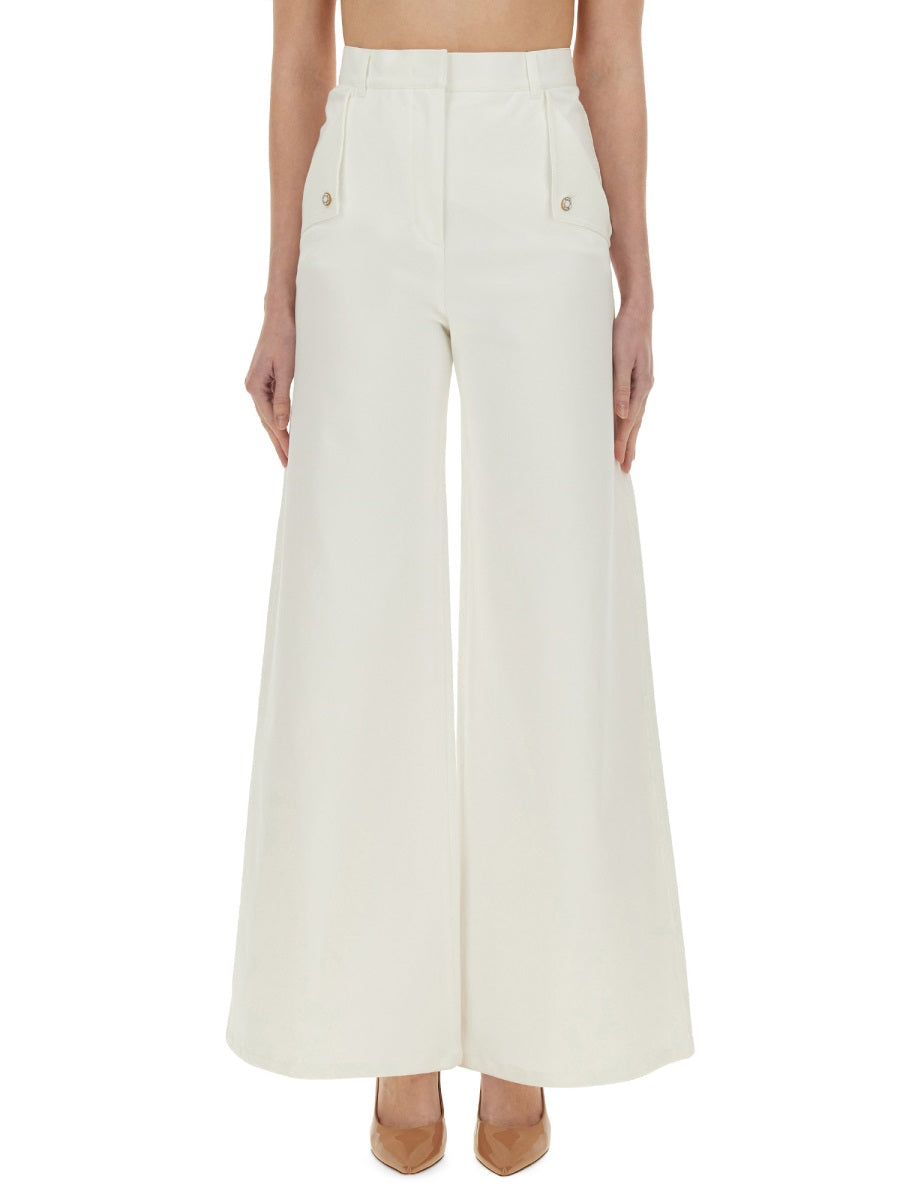 MAX MARA Flare Fit Wide Pants for Women - Size 40