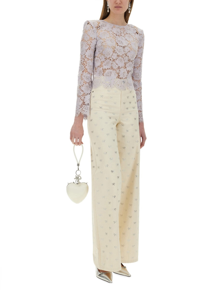 SELF-PORTRAIT Lace Mini Top for Women - Size 6 UK