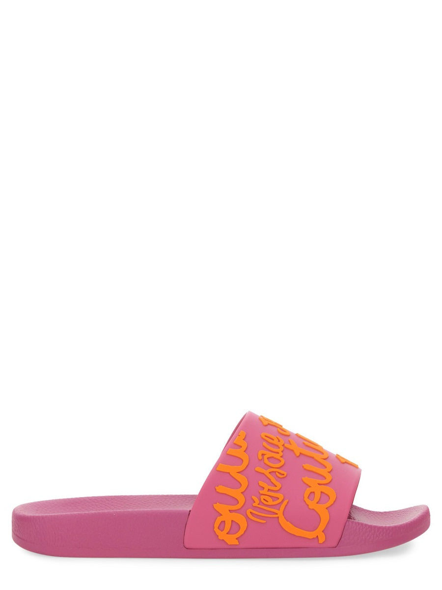 VERSACE JEANS COUTURE Fashion Slide Sandal with Logo