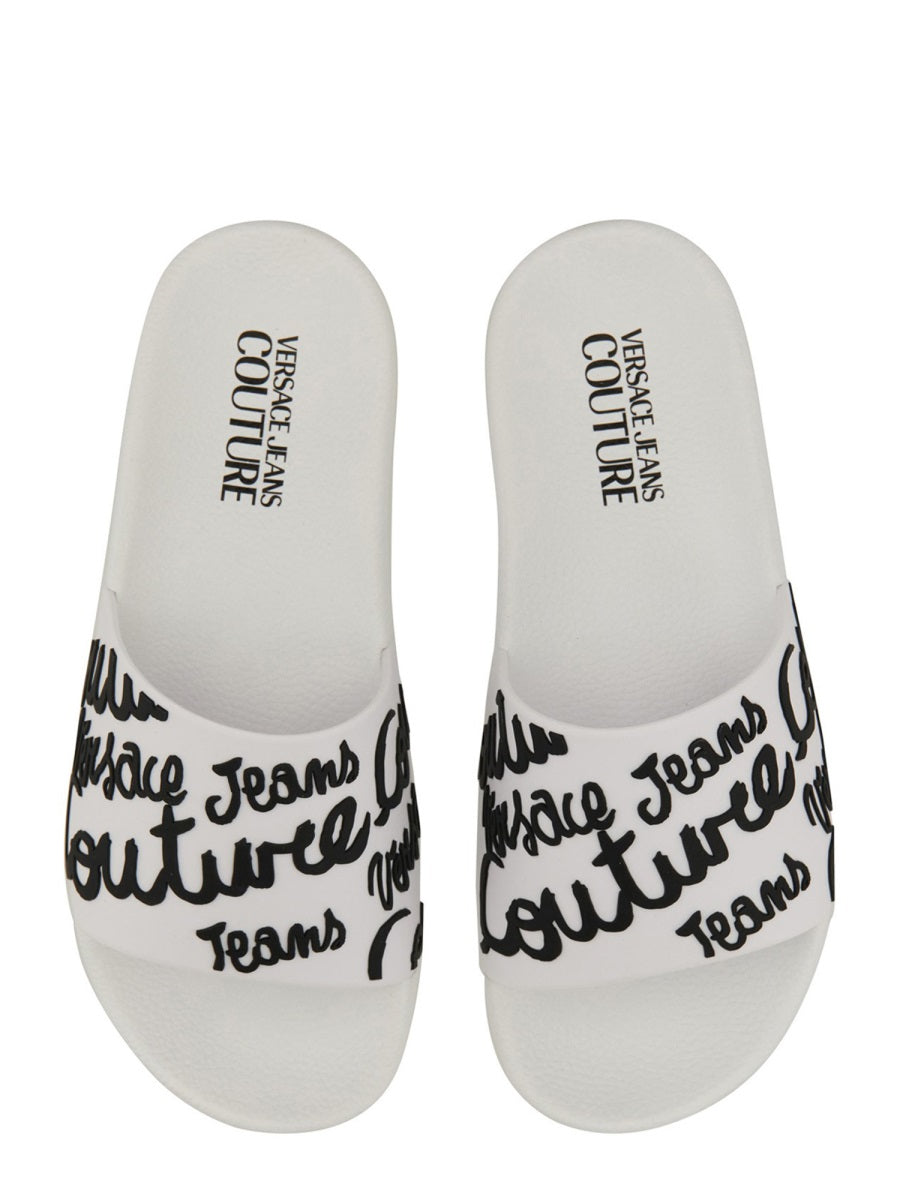 VERSACE JEANS COUTURE Slide Sandal with Logo for Women