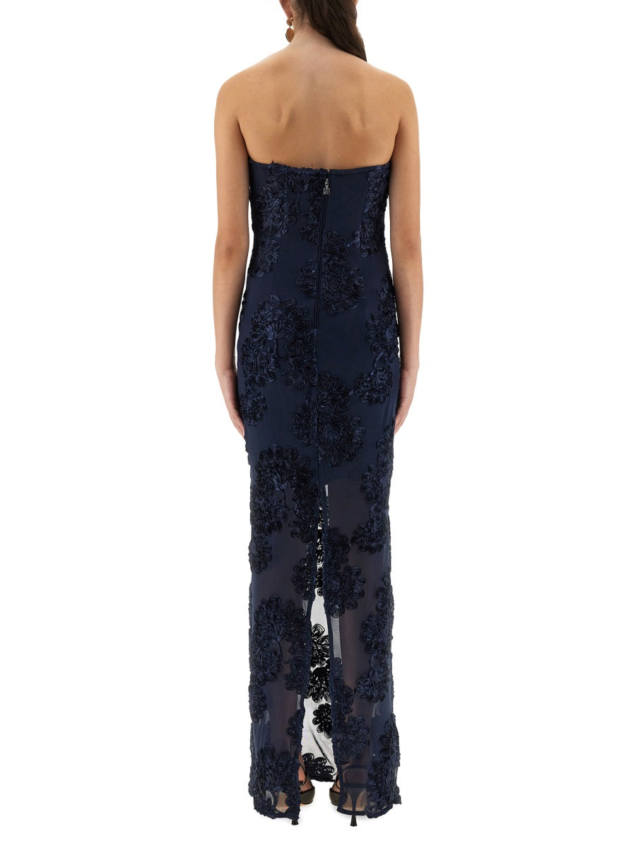 ROTATE BIRGERCHRISTENSEN 3D Mesh Long Dress